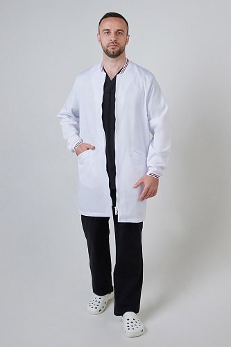 Doctorbig / Халат медицинский мужской (длинный рукав, на молнии, Ultra) арт. 5-86-24-5