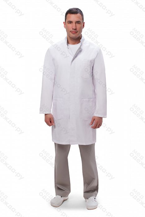 Doctor Big / Халат медицинский мужской (длинный рукав, на кнопках) арт. 550. Фото �5