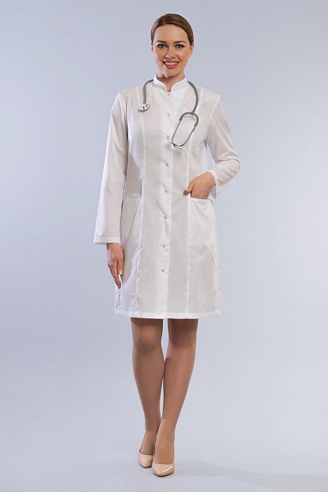 Doctorbig / Халат медицинский женский (длинный рукав, на кнопках) арт.206