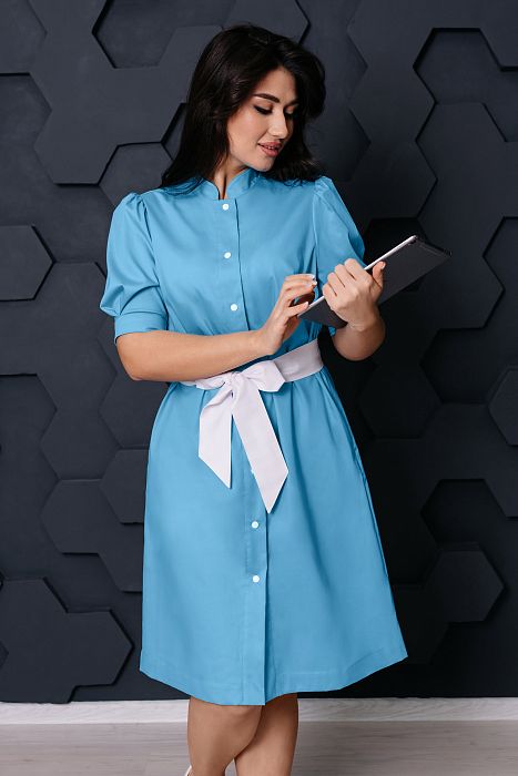 Viviform / Халат-платье медицинский женский (короткий рукав, ADVA) арт. 2-91-04-2. Фото �14