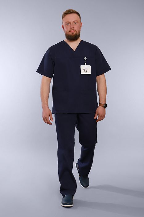 Doctorbig / Костюм хирургический мужской (короткий рукав, TC) арт. 7-05-01-1. Фото �5