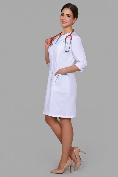 Doctor Big / Халат медицинский женский (Satory, рукав 3/4, на кнопках) арт. 2-42-02-3. Фото �2