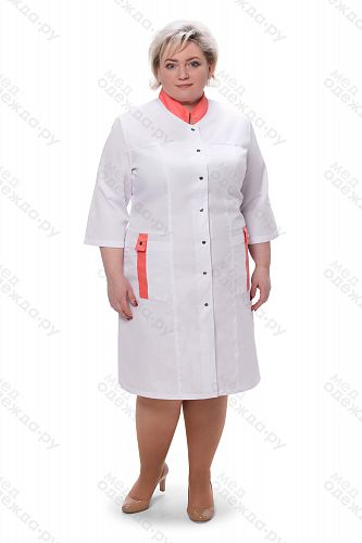 Doctorbig / Халат медицинский женский (длинный рукав, на кнопках) арт.248