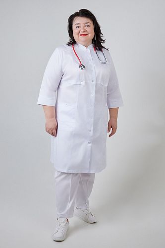 Doctor Big / Халат медицинский женский (Ultra, рукав 3/4, на кнопках) арт. 2-92-24-3