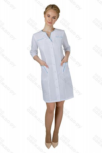 Doctor Big / Халат медицинский женский (TC, рукав 3/4, на кнопках) арт. 2-42-01-3