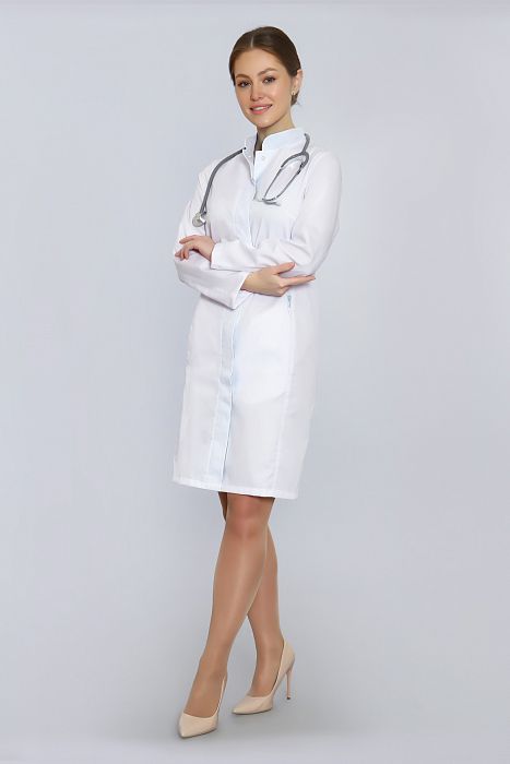 Doctorbig / Халат медицинский женский (длинный рукав, на кнопках) арт. 250. Фото �2