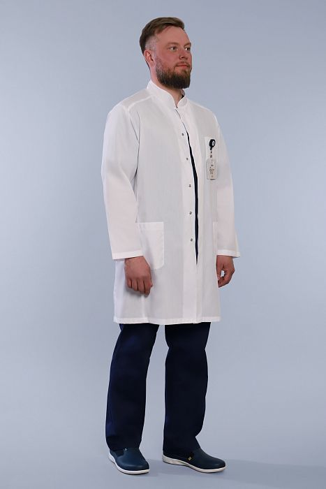 Doctor Big / Халат медицинский мужской (длинный рукав, на кнопках) арт. 502
. Фото �2
