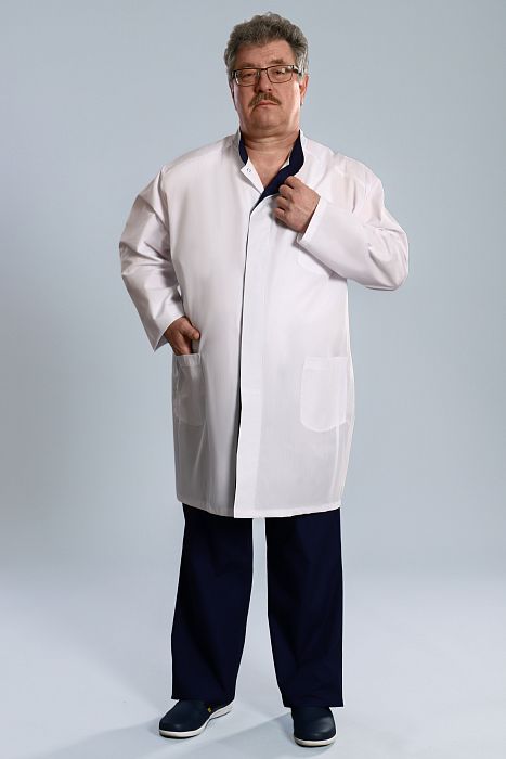 Doctor Big / Халат медицинский мужской (длинный рукав, на кнопках, Satory) арт. 5-50-02-4. Фото �4