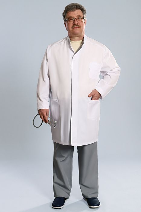 Doctor Big / Халат медицинский мужской (длинный рукав, на кнопках, TC) арт. 5-50-01-4. Фото �4