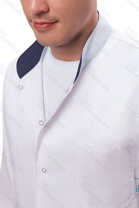 Doctorbig / Халат медицинский мужской (длинный рукав, на кнопках, Satory) арт. 5-02-02-4. Фото �4
