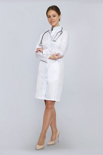 Doctorbig / Халат медицинский женский (длинный рукав, на кнопках) арт. 250
