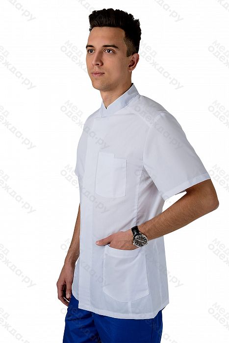 Doctorbig / Костюм медицинский мужской (ТС, короткий рукав, на кнопках) арт. 7-50-01-1. Фото �7