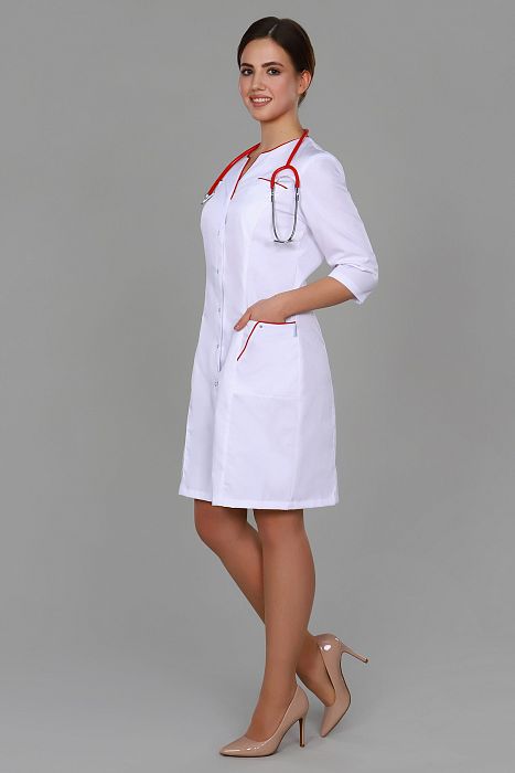 Doctor Big / Халат медицинский женский (Satory, рукав 3/4, на кнопках) арт. 2-42-02-3. Фото �5