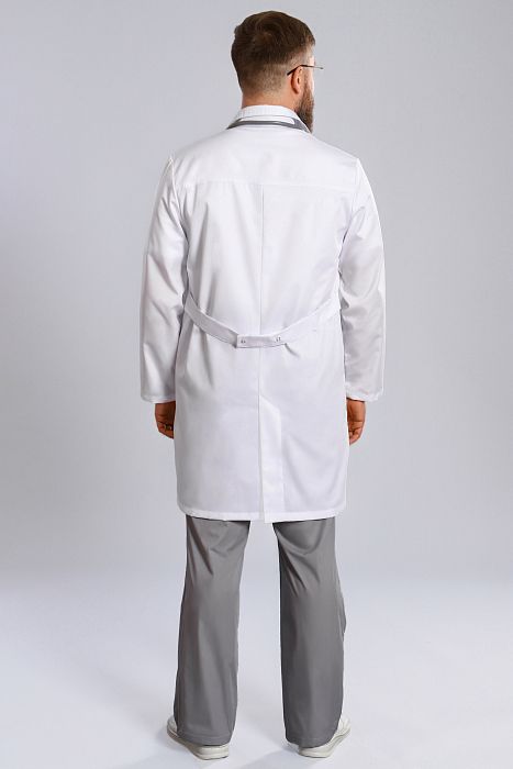 Doctorbig / Халат медицинский мужской (длинный рукав, на кнопках, Satory) арт. 5-09-02-4. Фото �3